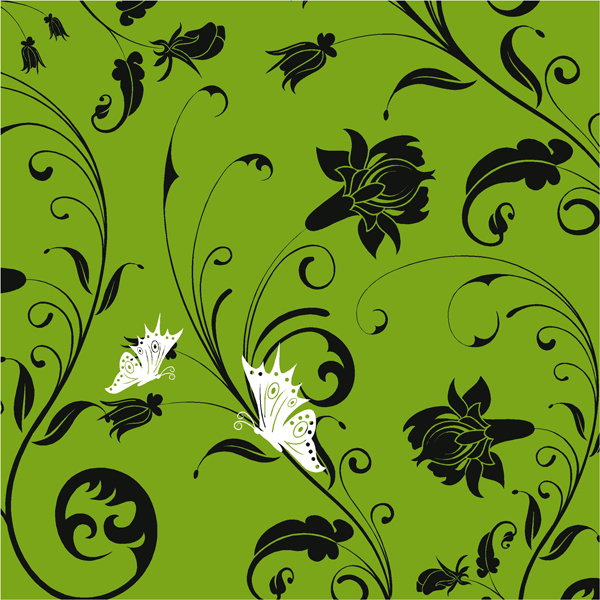 Fashion-Flower-and-Butterfly-Vector-Pattern