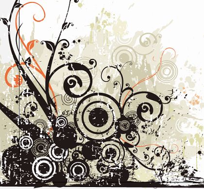 Black-Flowers-Swirls-Vector-Illustration