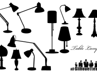 Free-Vector-Table-Lamps-Silhouettes