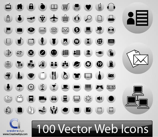 100-Vector-Web-Icons