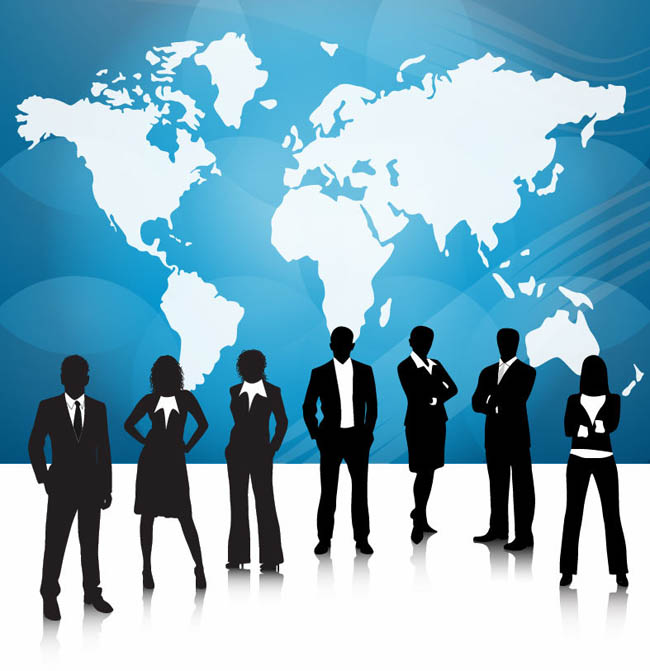 Business-People-Team-With-World-Map