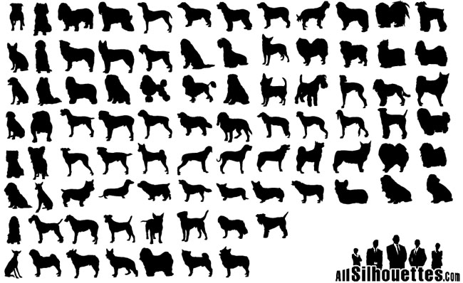 Free-Dogs-Silhouettes