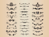 Vector-Set-of-Vintage-Ornaments-with-Floral-Elements
