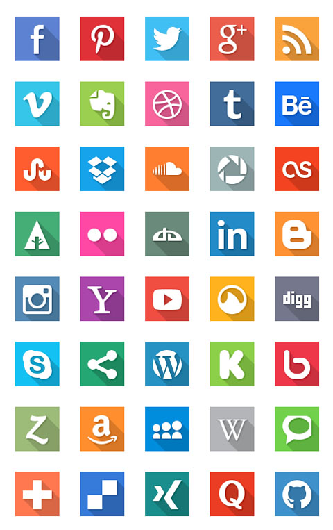 40-Social-Media-Flat-Icons
