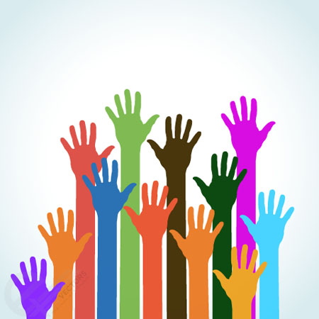 Colorful Hands vector - Free Vector Site | Download Free Vector Art