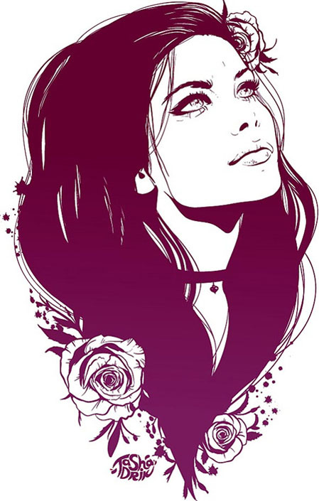 Free Floral Girl vector Graphics - Free Vector Site