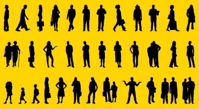 Different-human-Silhouettes-Vector