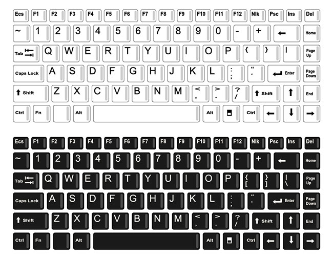 Notebook-Keyboard-vector