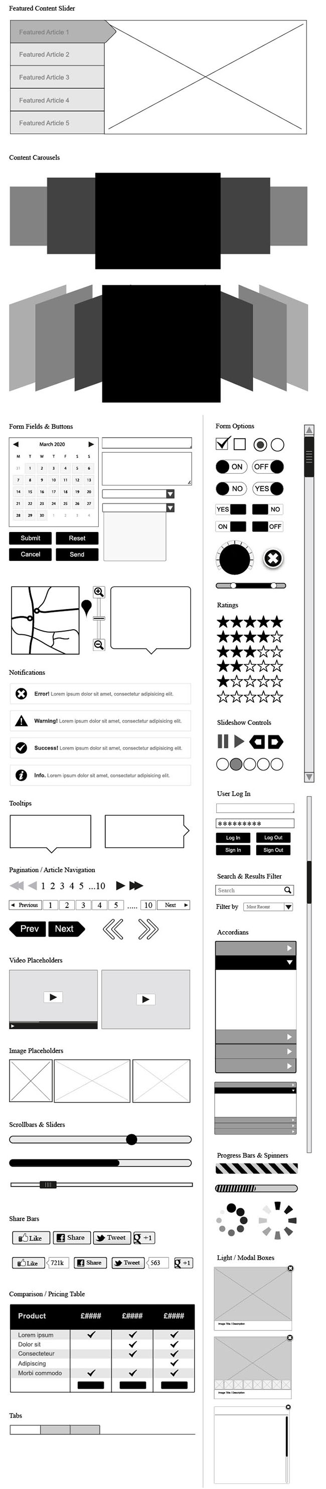 Vector-Simplified-Wireframe-Kit