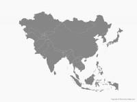 Map-of-Asia-with-Countries-Single-Color