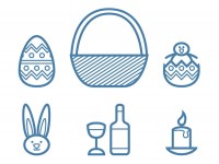 Free-Vector-Linear-Easter-Icon-set