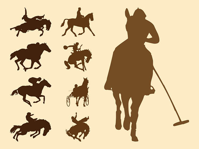 Equestrian-Sports-Silhouettes