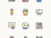 12-Free-Back-to-School-Line-Vector-Icons