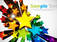 Colorful-3D-Stars-Vector-Background-Design