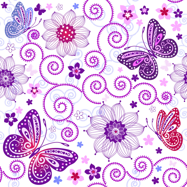 Floral-Butterfly-Pattern-Vector