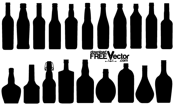Free-Vector-Collection-Bottle-Silhouettes