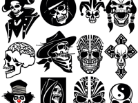 12-Skull-Vector-Collection