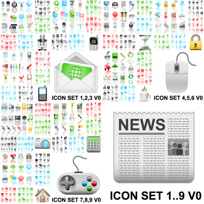 A-very-wide-practical-icon-vector-material