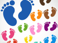 Colorful-Baby-Footprints