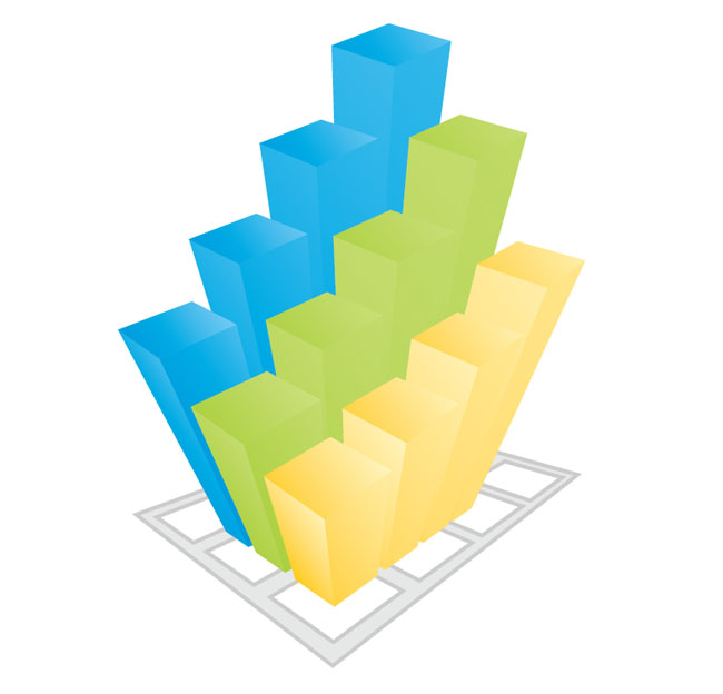 Download Colorful business 3d Graph - Free Vector Site | Download ...