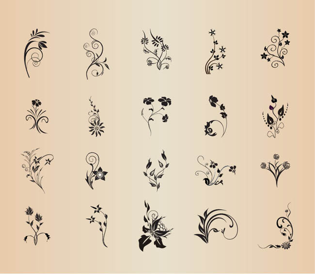Floral-Element-Set-Vector-Graphics