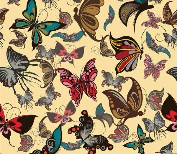 Free-Vector-butterflies-seamless-pattern