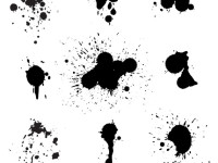 Ink-splatter-vectors-set