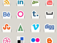 22-Free-Paper-Cut-Social-Media-Icons