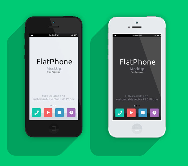 Download iPhone 5 Psd Flat Design Mockup - Free Vector Site | Download Free Vector Art, Graphics