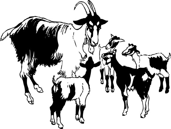 Goat-And-Kids-clip-art