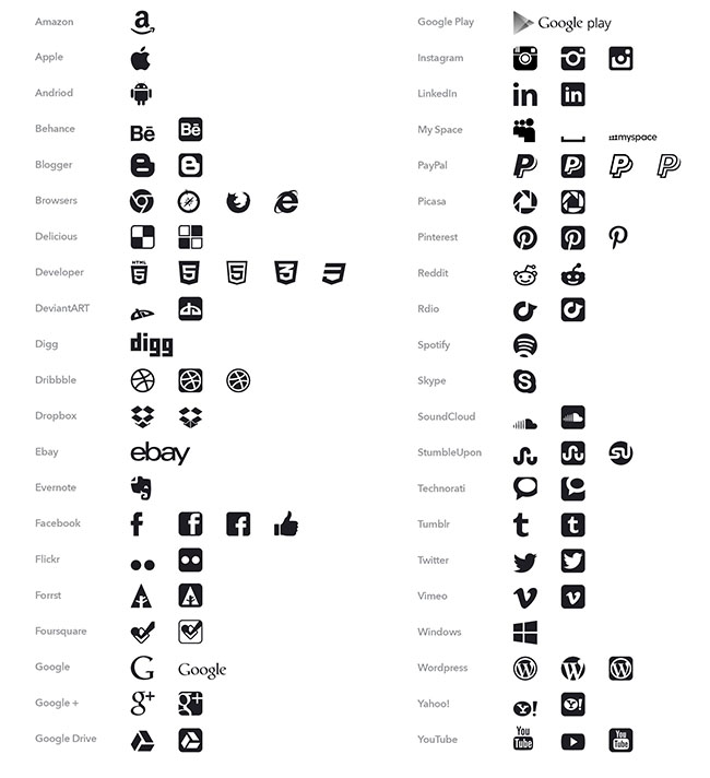 90-Social-Media-Icons-Set