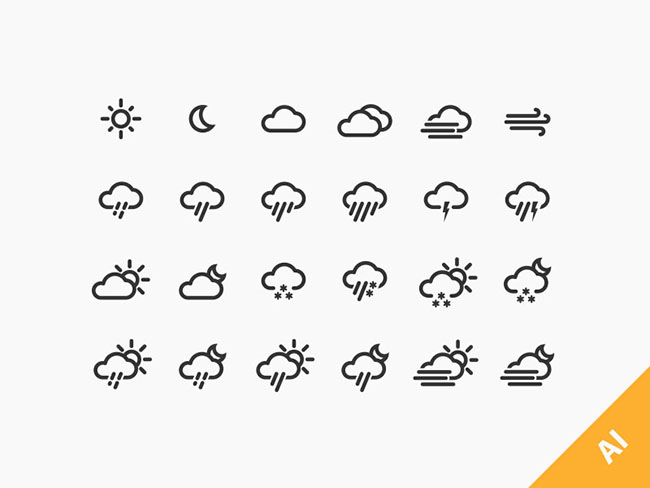 24-Weather-Icons