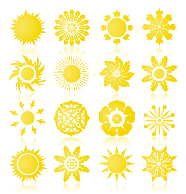 16-Sun-Symbols-or-Icons-Collection-Vector-Set