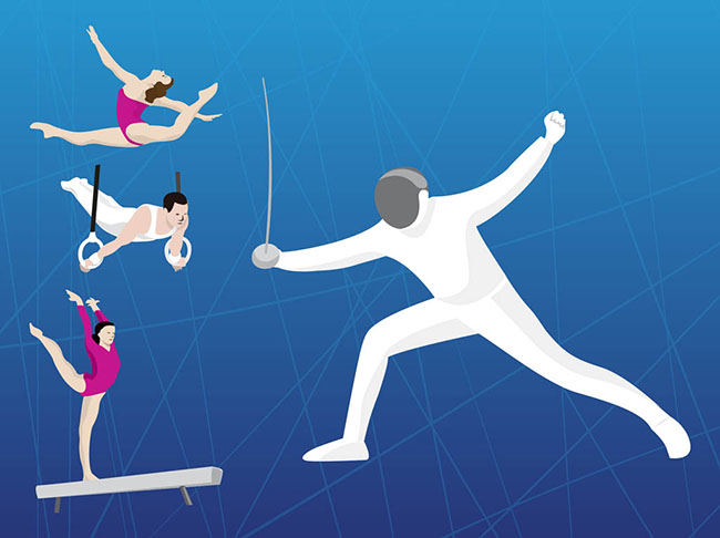 Olympic-fencing-gymnastics